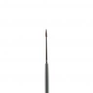 Кисть для акварели и гуаши синтетика круглая укороченная №02 d=2,0мм L=8мм ручка длинная