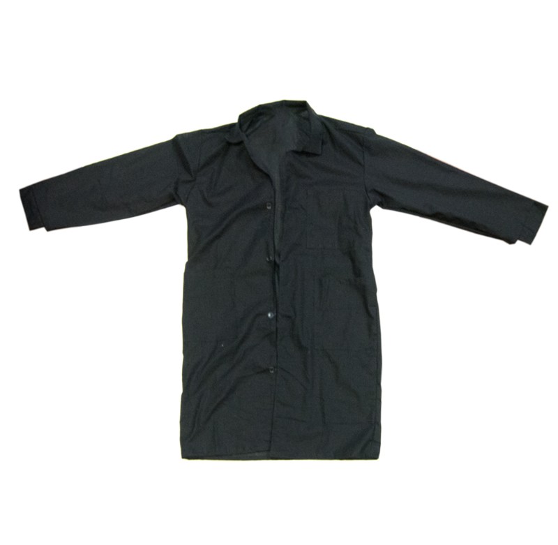 Халат черный, бязь, размер 48-50, без логотипа цена 499.00 руб купить с  доставкой в Москва.