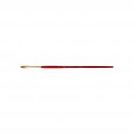 Кисть для акварели синтетика плоскоовальная ORO ROSSO 757 №06 ручка короткая