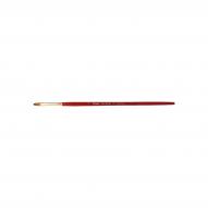 Кисть для акварели синтетика плоскоовальная ORO ROSSO 757 №04 ручка короткая