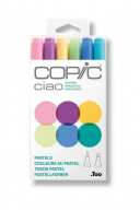 Набор маркеров COPIC CIAO на спирт. основе 6цв. пастельные тона пластиковая уп-ка