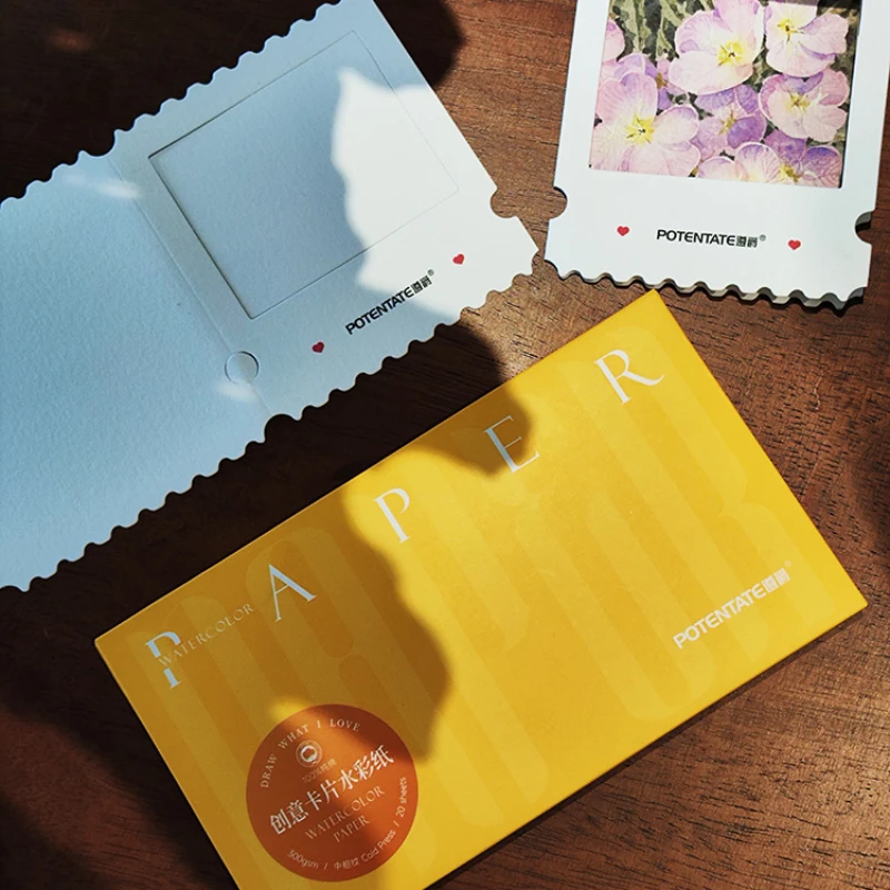 Набор открыток для акварели POTENTATE 300г/кв.м 100x115мм 20л. fin хл.100%