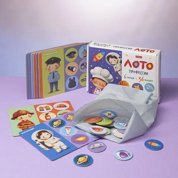 Игра развивающая лото 36 фишек ПРОФЕССИИ по 635.00 руб от Hatber