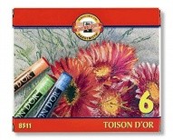 Набор пастели сухой TOISON D’OR 6цв. в индивид.обертке картонная упаковка
