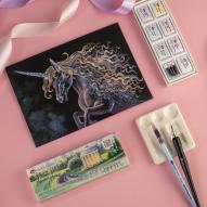 Набор мерцающей акварели БЕЛЫЕ НОЧИ ВЕСНА 8 кювет картонная уп-ка