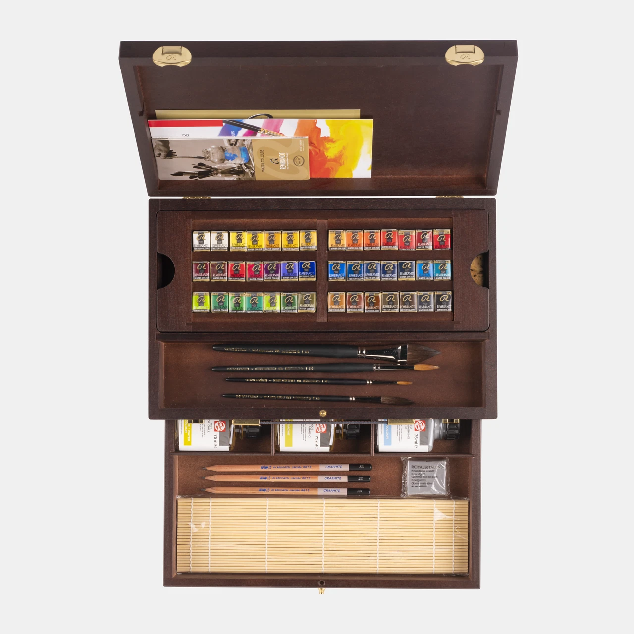 Набор красок акварельных REMBRANDT MASTER 42 кюветы+аксессуары