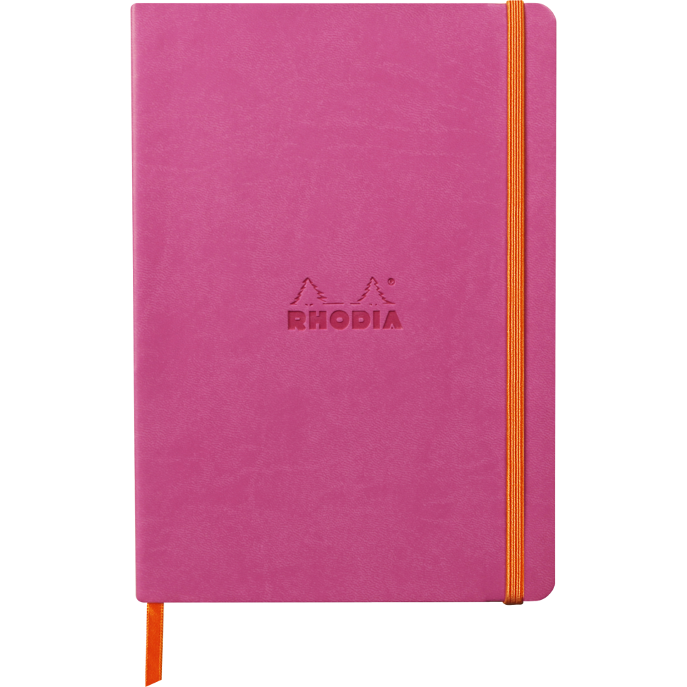 Записная книжка 90г/кв.м 148x210мм 80л RHODIARAMA точка фуксия мягк.обл.