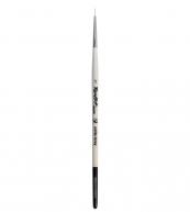 Кисть синтетика белая  Ж1 круглая сер.WHITE TORAY 1Wt4 №01 ручка короткая