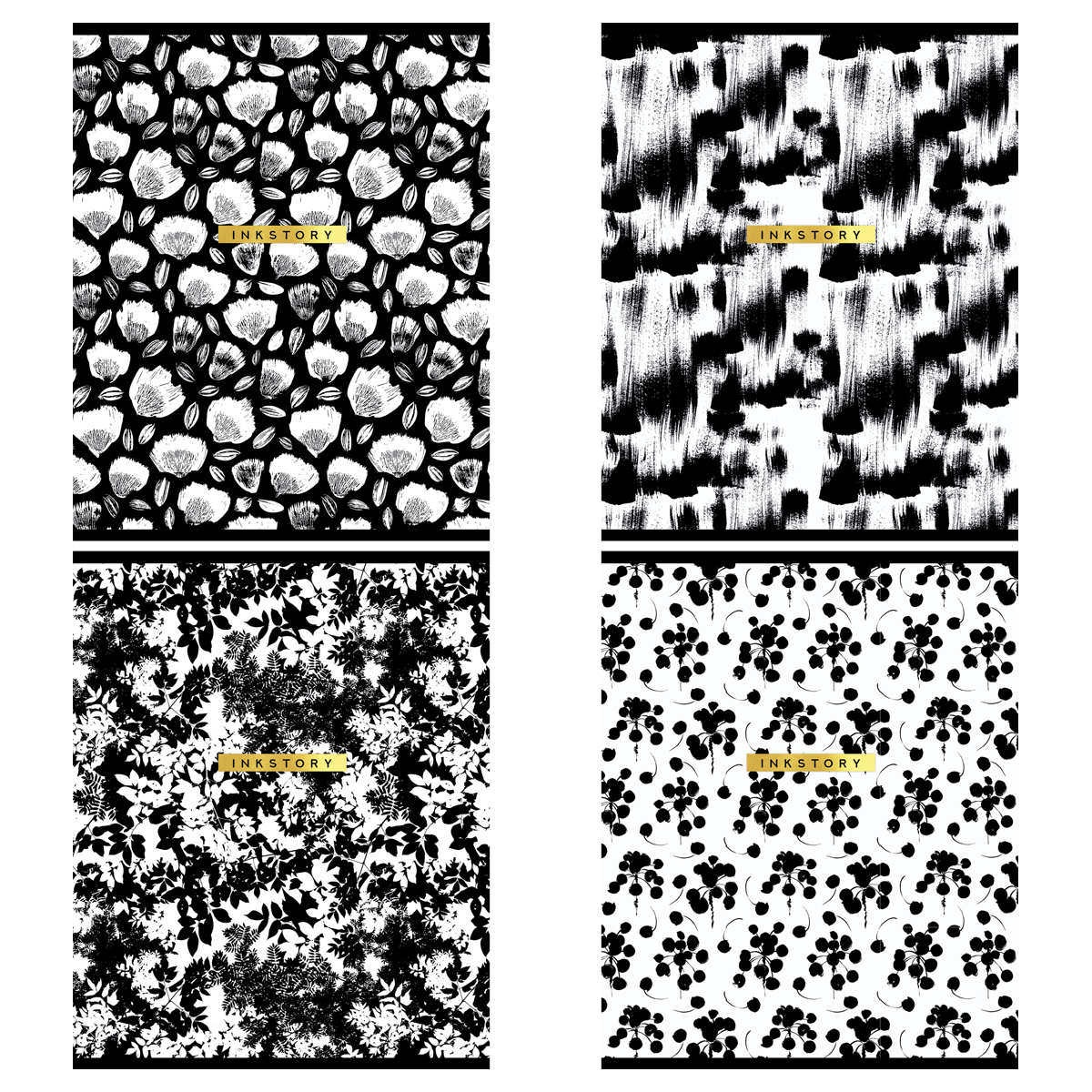 Тетрадь INKSTORY 70г/м2 48л линия матовая ламинация тиснение фольгой