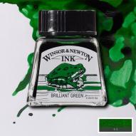 Тушь WINSOR&NEWTON цв.№046 бриллиантовый зелёный флакон 14мл