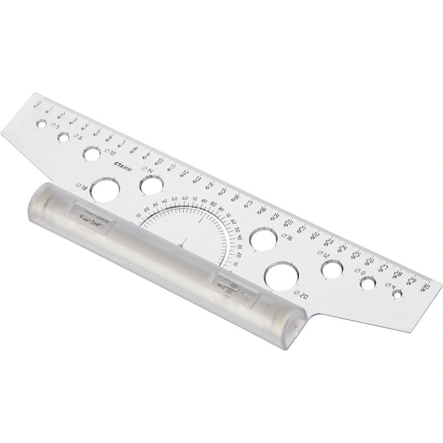 Рейсшина 30см прозрачная с металл. роликом по 375.00 руб от Стамм