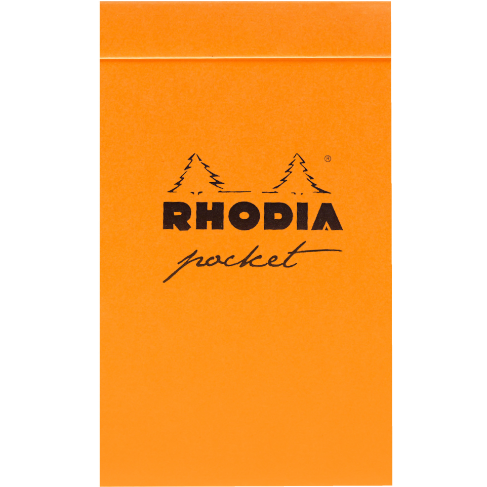 Блокнот 80г/кв.м 7,5х12см 40л RHODIA CLASSIC клетка оранжевый