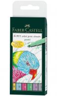 Набор ручек-кисточек PITT ARTIST PEN BRUSH 6цв. пастельные тона в блистере