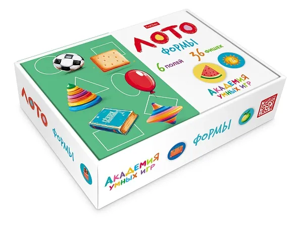 Игра развивающая лото 36 фишек ФОРМЫ