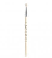 Кисть для акварели и гуаши колонок mix круглая сер.1D10 №03 ручка короткая