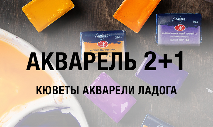 2+1 акварель Ладога в кюветах