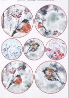 Салфетка д/декупажа 21х29,7см СНЕГИРИ