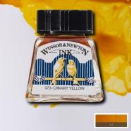 Тушь WINSOR&NEWTON цв.№123 жёлтый канареечный флакон 14мл