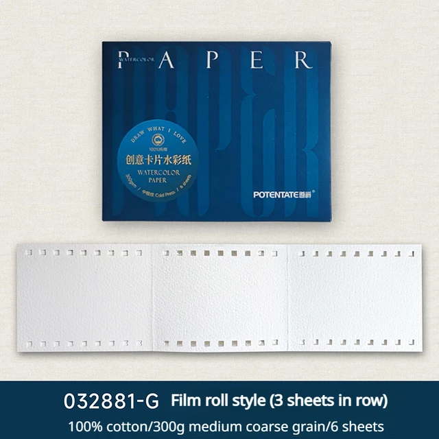 Набор открыток для акварели POTENTATE 300г/кв.м 100x125мм 20л. fin хл.100%