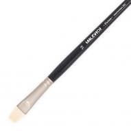Кисть для масла и акрила синтетика плоская TICIAN-755 ручка длинная, №14