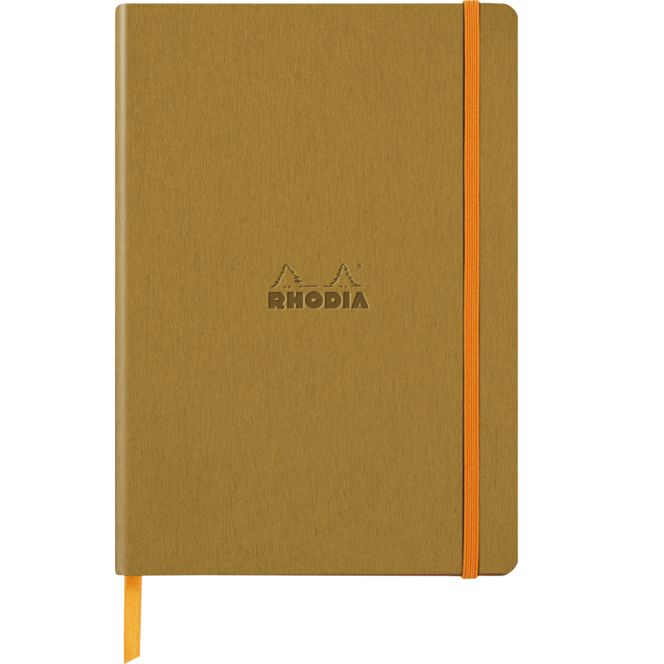 Записная книжка 90г/кв.м 148x210мм 80л RHODIARAMA точка золотистый мягк.обл.