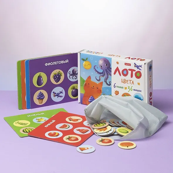 Игра развивающая лото 36 фишек ЦВЕТА по 635.00 руб от Hatber