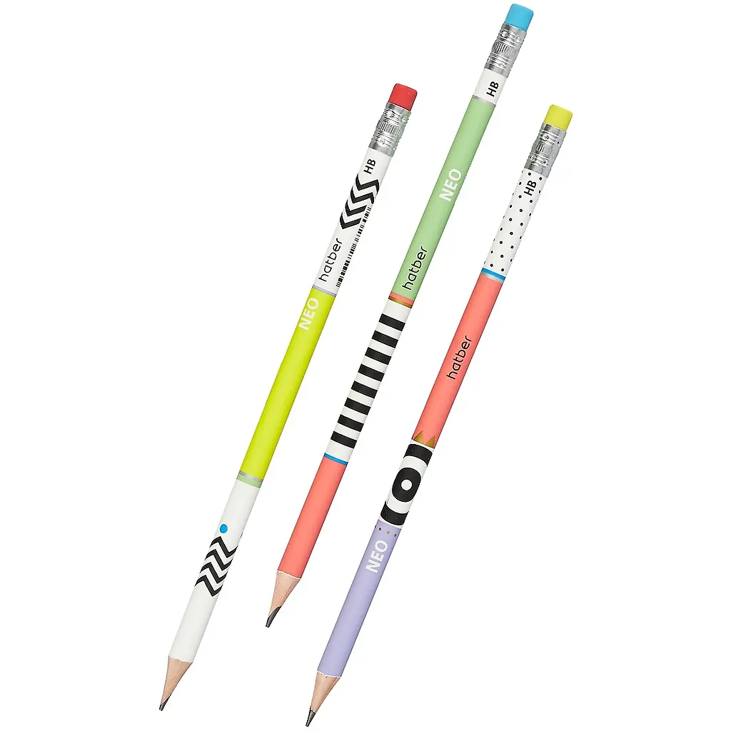 Карандаш чернограф.NEO HB ластик