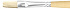 Кисть для масла и акрила щетина плоская ROUBLOFF серия 1622 №8 ручка длинная